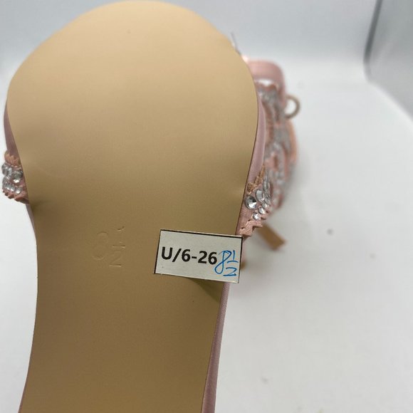 XYD Rhinestones Ankle Strap Peep Toe Wedding Sandals - Picture 6 of 8